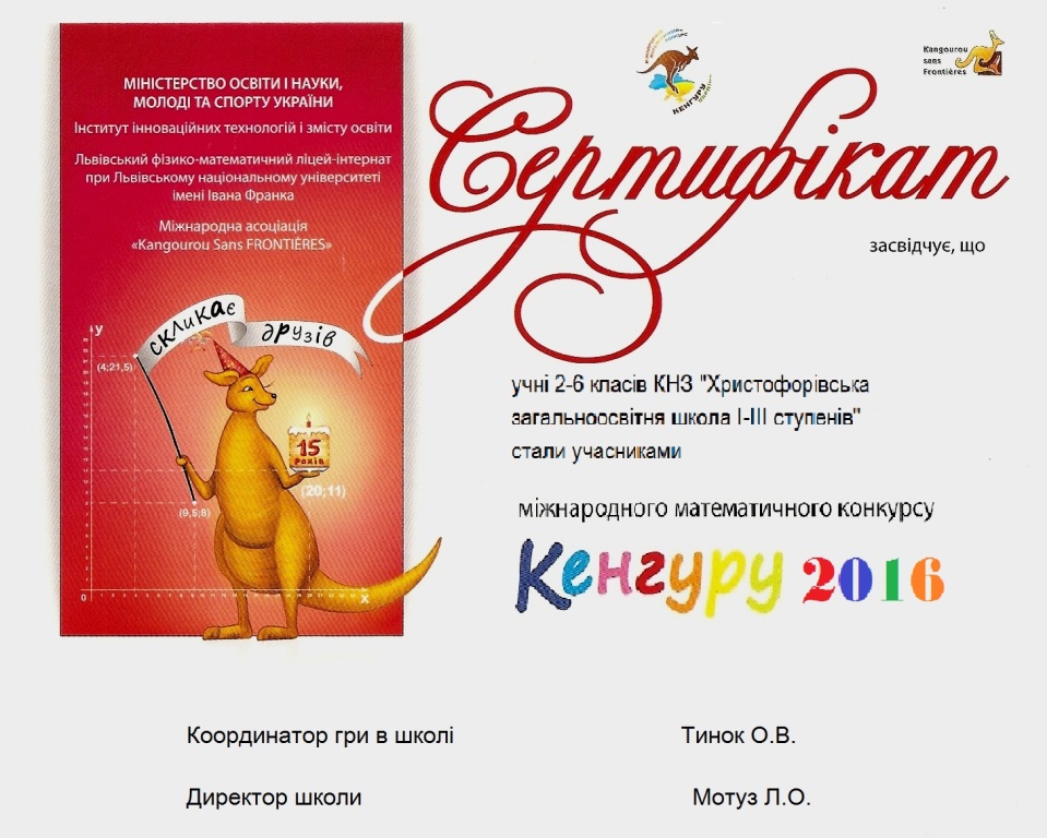 Сайт математичного конкурсу кенгуру Сайт математичного конкурсу кенгуру